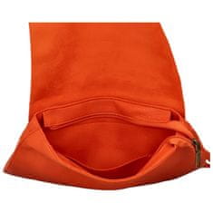 MaxFly Stylový dámský koženkový kabelko-batoh Octavius, oranžový