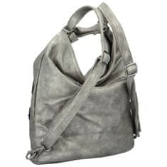 Romina & Co. Bags Stylový dámský kabelko-batoh Cashewilla, stříbrná