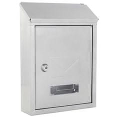 Rottner Udine poštovní schránka stříbrná | Cylindrický zámek | 21.5 x 30 x 7 cm