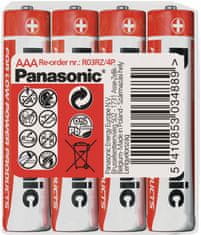 Panasonic baterie R03 4S AAA Red zn