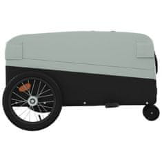 Vidaxl Vozík za kolo černý a šedý 45 kg železo