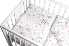 Baby Nellys Mantinel s povlečením, bavlna, 3D sada, Cirkus, bílá/béžová, 120x90, 40x60 cm