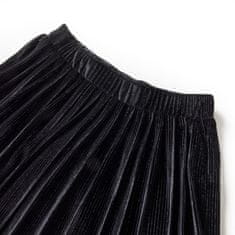 Vidaxl Dětská plisovaná sukně s lurexem černá 140