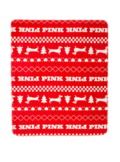 Victoria Secret Deka PINK červená vánoční