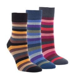 RS dámské bambusové barevné pruhované ponožky 1196618 3pack, 35-38