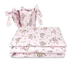 MimiNu Mantinel s povlečením, 3D, bavlna, Little Balerina - růžová, 120x90, 40x60 cm