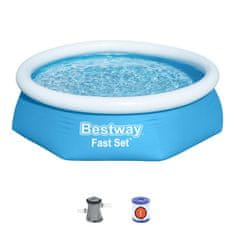 Bestway Nafukovací bazén Fast Set, kartušová filtrace, 2,44m x 61cm