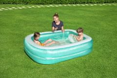 Bestway Zelený čtyřhranný rodinný bazén 200 x 146 x 48cm