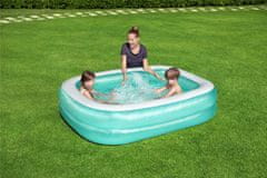 Bestway Zelený čtyřhranný rodinný bazén 200 x 146 x 48cm