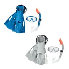 Bestway Šnorchlovací set MERIDIAN- ploutve, brýle, šnorchl (šedý/modrý)