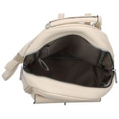 BELLA BELLY Dámský koženkový batoh s přední kapsou Iris, světle béžový