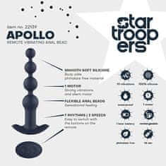Dreamtoys Startroopers Apollo Vibrating Anal Beads, anální kuličky s ovladačem