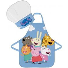 BrandMac Dětská zástěra s kuchařskou čepicí Prasátko Peppa a kamarádi