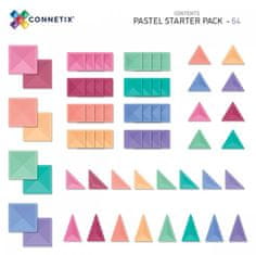 Connetix Tiles Magnetická stavebnice pastel 64 ks