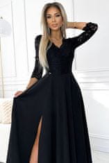 Numoco Dámské šaty 309-11 + Ponožky Gatta Calzino Strech, černá, XL