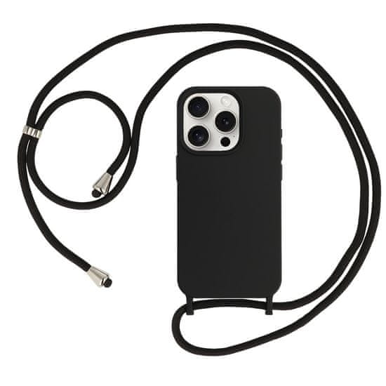 MobilPouzdra.cz Kryt Strap Silicone pro Apple iPhone 15 Plus , design 1 , barva černá