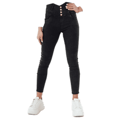 Dstreet Dámské džínové kalhoty GINAS černé uy1968 S-M