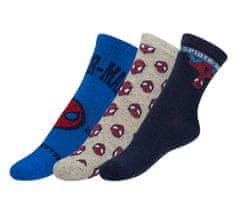 Bellatex Ponožky dětské Spiderman - sada 3 páry - 27-30 - červená, modrá, šedá