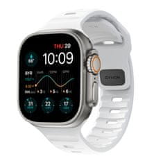 Sport Band - Sportovní vodotěsný řemínek pro Apple Watch 45 / 49 mm, bílý