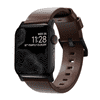 Modern Band - Kožený řemínek pro Apple Watch 45 / 49 mm, hnědý s černou