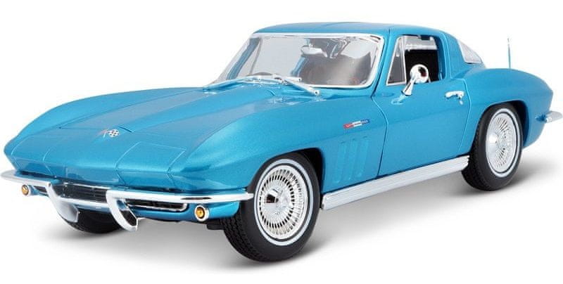 Levně Maisto Chevrolet Corvette 1965 metal světle modrá 1:18