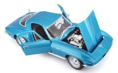 Maisto Chevrolet Corvette 1965 metal světle modrá 1:18