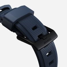 Nomad Rugged Band - Odolný řemínek pro Apple Watch 45 / 49 mm, atlanticky modrý s černou barvou