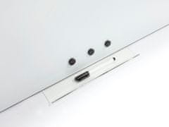 2x3 Bílá bezrámová magnetická tabule Qboard 117 x 87 cm