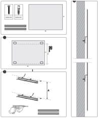 2x3 Bílá bezrámová magnetická tabule Qboard 200 x 97 cm