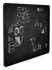 2x3 Černá bezrámová magnetická tabule na křídy - Qboard 117 x 87 cm