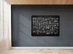 2x3 Černá bezrámová magnetická tabule na křídy - Qboard 150 x 97 cm