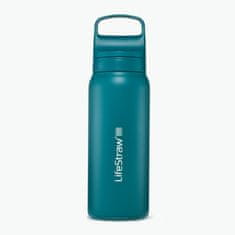 LifeStraw LGV41STLWW Go 2.0 Stainless Steel Water Filtr Bottle 1L Laguna Teal