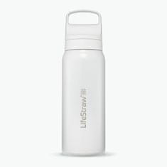 LifeStraw LGV41SWHWW Go 2.0 Stainless Steel Water Filtr Bottle 1L White