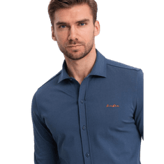 OMBRE Pánská košile REGULAR modrá MDN124773 L