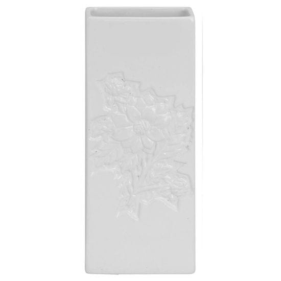 Excellent Houseware Keramický zvlhčovač vzduchu, bílý s květinovým vzorem, 3,5 x 20,5 x 8 cm