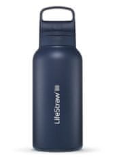 LifeStraw LGV41SASWW Go 2.0 Stainless Steel Water Filtr Bottle 1L Aegean Sea