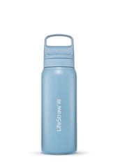LifeStraw LGV42SBLWW Go 2.0 Stainless Steel Water Filtr Bottle 24oz Icelandic Blue