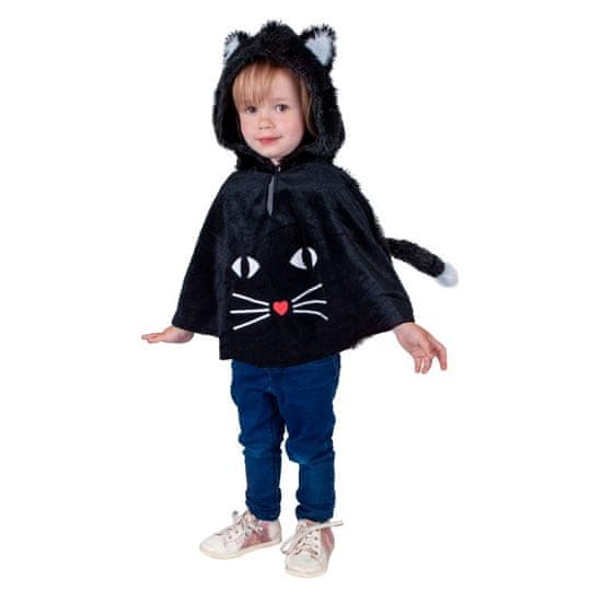 funny fashion Dětský kostým Černá kočka kápě