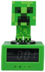 CurePink Digitální stolní budík Minecraft: Creeper (výška 16 cm)