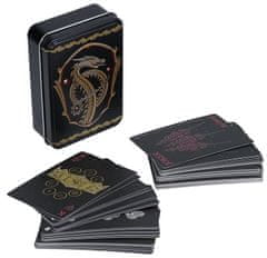 CurePink Hrací karty v boxu House Of The Dragon|Rod Draka: Drak (8 x 11 x 3 cm)
