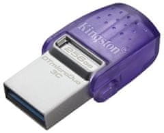 Kingston DataTraveler microDuo 3C, 256GB, fialová (DTDUO3CG3/256GB)