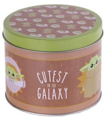 CurePink Dárkový set v plechové krabičce Star Wars|Hvězdné války: Cutest In The Galaxy (objem hrnku 370 ml)