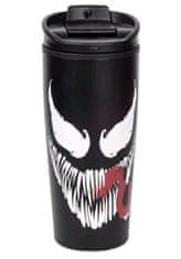 CurePink Nerezový cestovní hrnek Marvel: Venom Face (objem 425 ml)