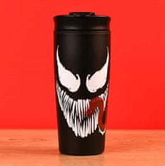 CurePink Nerezový cestovní hrnek Marvel: Venom Face (objem 425 ml)
