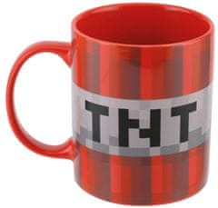 CurePink Dárkový set - hrnek s ponožkami Minecraft: TNT (objem 315 ml|EU 41 - 46)