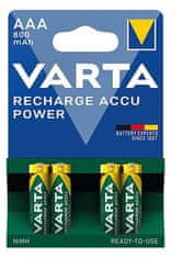 Baterie mikrotužková AAA LR03 dobíjecí 800mAh/1000 cyklů (4ks) VARTA