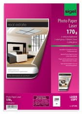 Sigel Fotopapír - A4, 170g/m2, lesklý, oboustranný, 200 listů