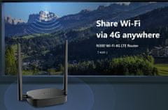 Tenda 4G05 Wi-Fi N300 4G / 3G LTE router, 2x WAN/LAN, 1x nanoSIM, IPv6, VPN, LTE Cat.4, CZ App