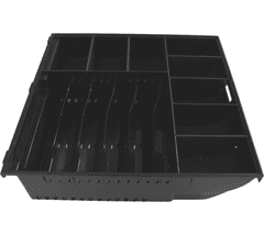 Pokladní zásuvka SK-325C - s kabelem, pořadač 6/8, 9-24V, černá