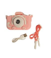 Leventi Dětský digitální fotoaparát s motivem kočičky-růžový